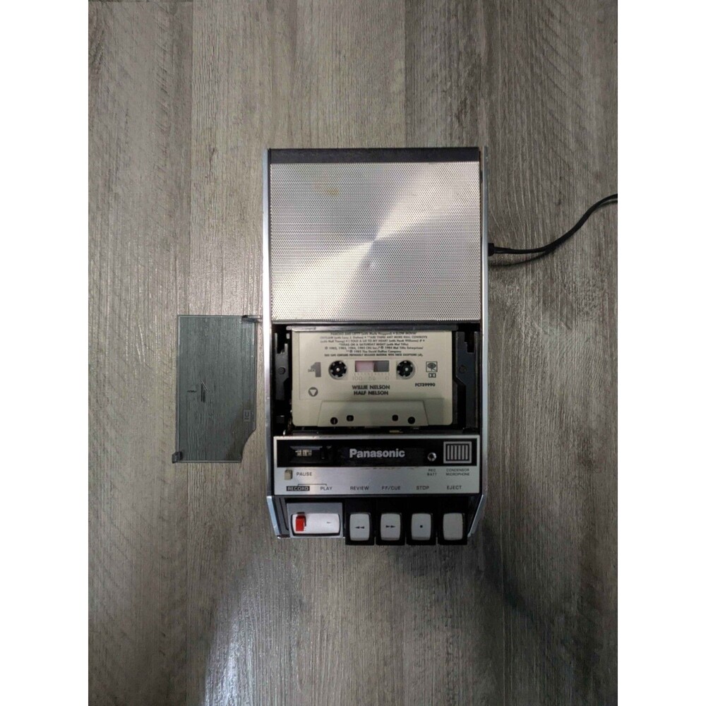 Vintage Panasonic RQ-413S Portable Cassette Tape Recorder Player Box Manual Unte